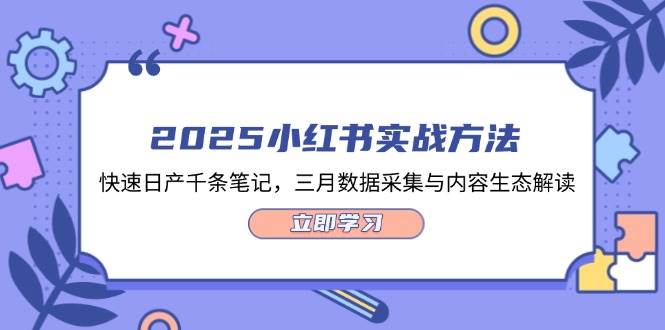2025小红书实战方法，快速日产千条笔记，三月数据采集与内容生态解读-AI网创