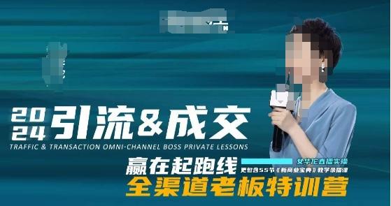 2024引流&成交全渠道老板特训营，55节新商业宝典教学录播课-AI网创