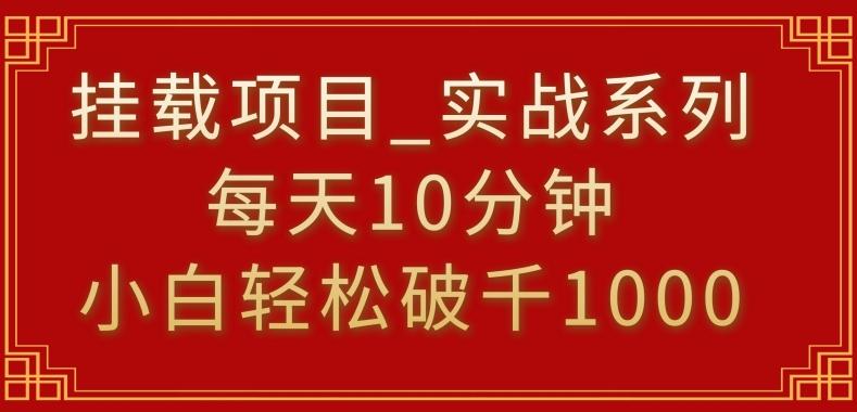 挂载项目，小白轻松破1000，每天10分钟，实战系列保姆级教程【揭秘】-AI网创