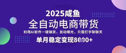 全网首发【闲鱼全自动电商带货】三年磨一剑，一朝露锋芒，单月稳定变现8k+【揭秘】-AI网创