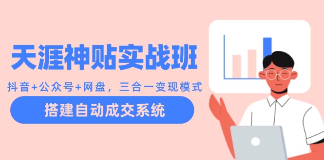 天涯神贴实战班：抖音+公众号+网盘，三合一变现模式，搭建自动成交系统-AI网创