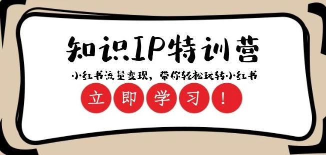 知识IP特训营 ：小红书-流量变现，带你轻松玩转小红书（23节视频课）-AI网创