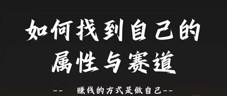 赛道和属性2.0：如何找到自己的属性与赛道，赚钱的方式是做自己-AI网创
