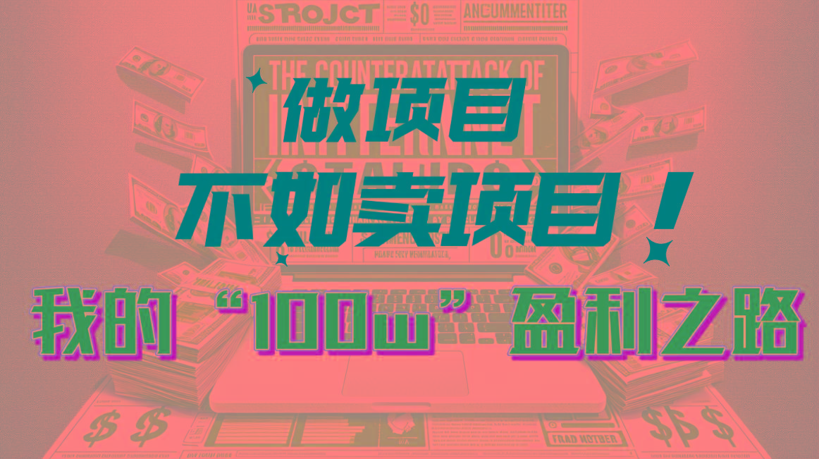 为什么做项目不如卖项目？我的100W+盈利之路-AI网创