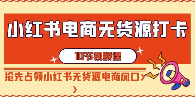 小红书电商-无货源打卡，抢先占领小红书无货源电商风口(10节课)-AI网创