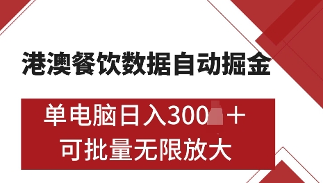 港澳数据全自动掘金，单电脑日入5张，可矩阵批量无限操作【仅揭秘】-AI网创