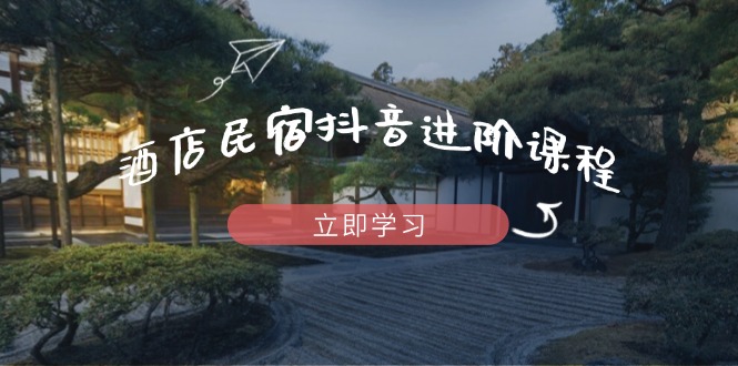 酒店民宿抖音进阶课程，掌握流量渠道与推流逻辑，打造爆款内容-AI网创
