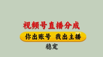视频号直播分成，全程托管招募，单月轻松变现8k【揭秘】-AI网创