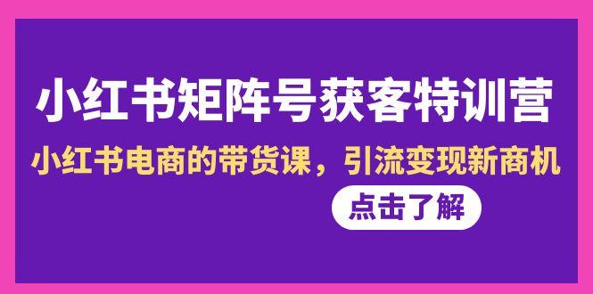 小红书-矩阵号获客特训营-第10期，小红书电商的带货课，引流变现新商机-AI网创