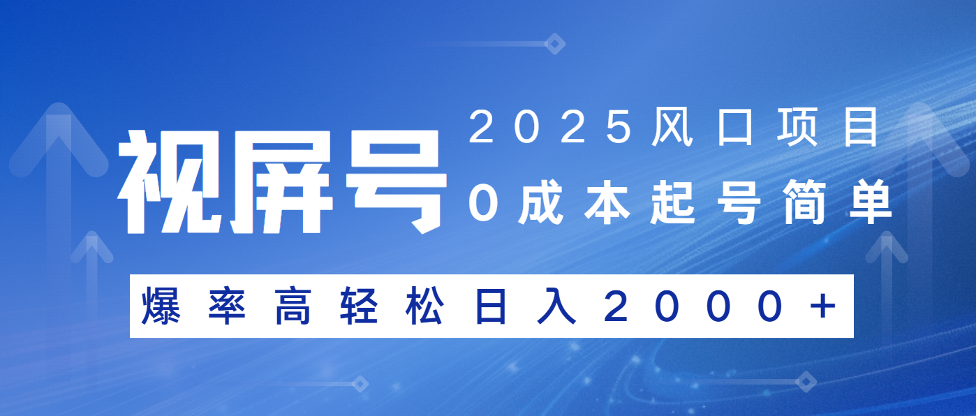 2025风口项目，视频号带货，起号简单，爆率高轻松日入2000+-AI网创