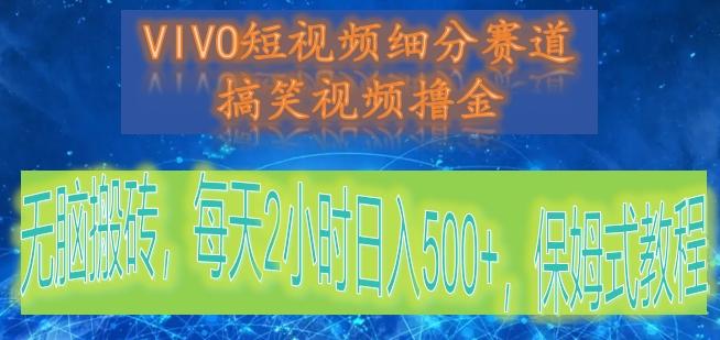 VIVO短视频细分赛道，搞笑视频撸金，无脑搬砖，每天2小时日入500+，保姆式教程-AI网创