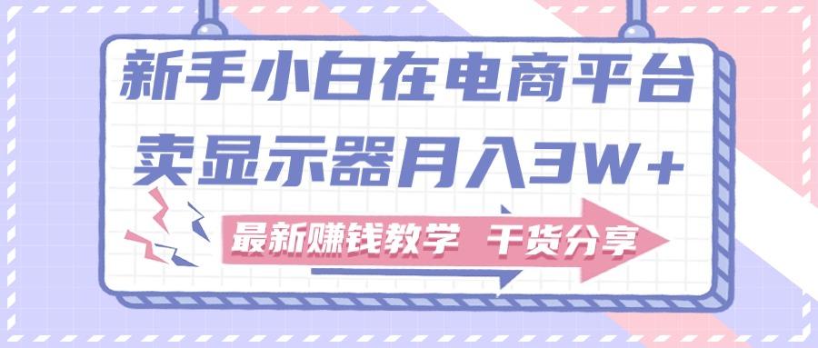 新手小白如何做到在电商平台卖显示器月入3W+，最新赚钱教学干货分享-AI网创