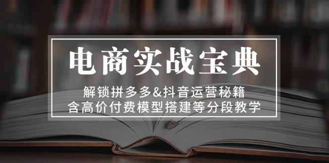 电商实战宝典 解锁拼多多&抖音运营秘籍 含高价付费模型搭建等分段教学-AI网创