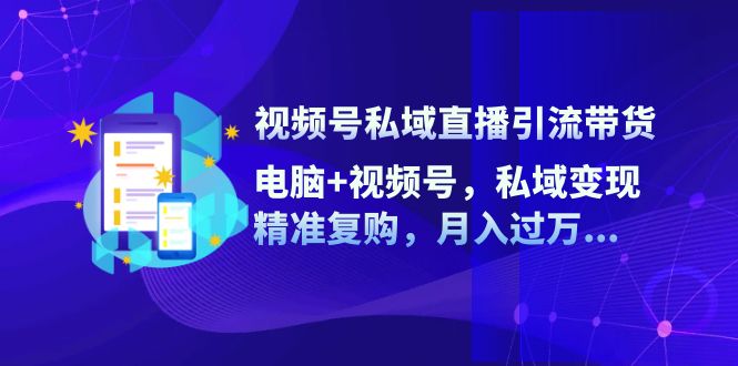 视频号私域直播引流带货：电脑+视频号，私域变现，精准复购，月入过万…-AI网创
