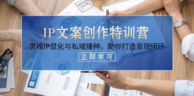 IP文案创作特训营，灵魂IP显化与私域播种，助你打造变现闭环(14节课)-自学网资源