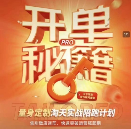 淘宝开单秘籍PRO，量身定制淘天实战陪跑计划，告别做店迷茫、快速突破运营瓶颈期-AI网创