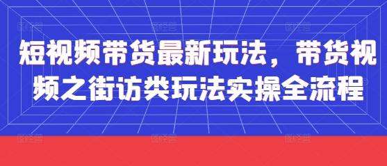 短视频带货最新玩法，带货视频之街访类玩法实操全流程-AI网创