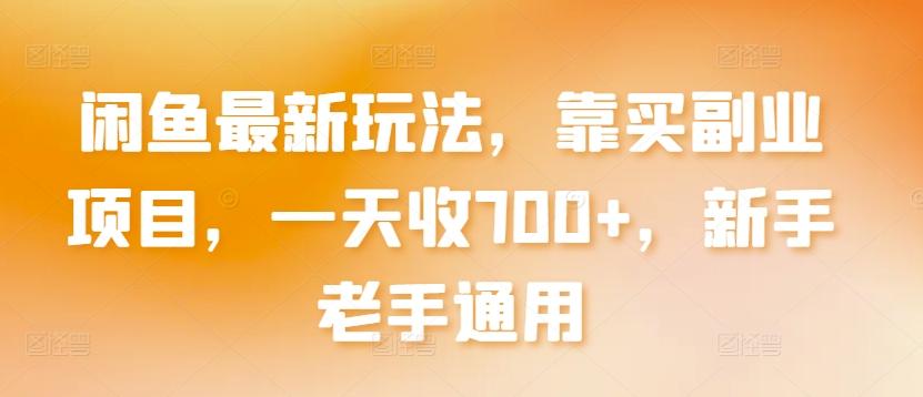 闲鱼最新玩法，靠买副业项目，一天收700+，新手老手通用【揭秘】-AI网创