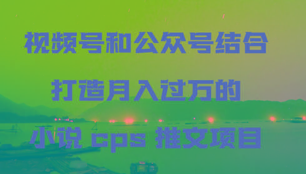 视频号和公众号结合打造月入过万的小说cps推文项目，包括市面上面的各种思路详解-AI网创