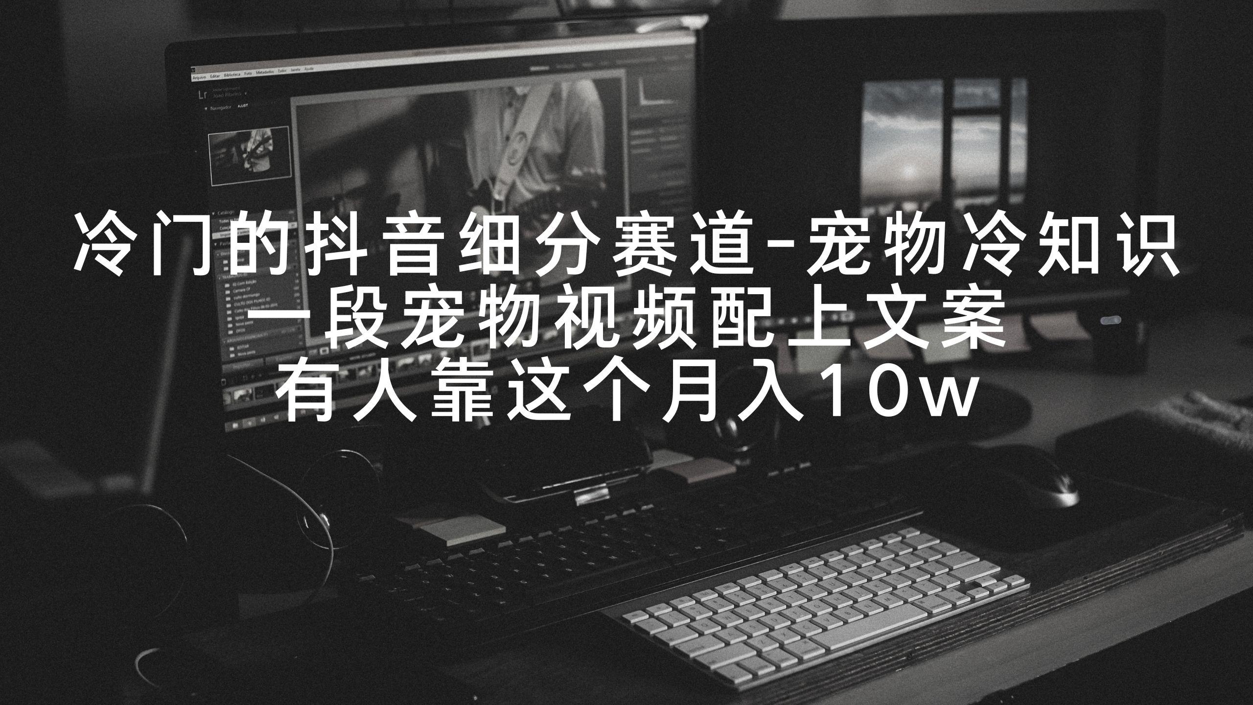 冷门的抖音细分赛道-宠物冷知识，一段宠物视频配上文案，有人靠这个月入10w-AI网创