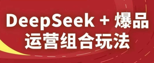 DeepSeek+爆品运营组合玩法，2025淘系精品课-AI网创