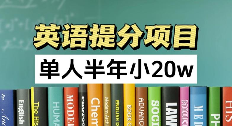 英语提分项目，100%正规项目，单人半年小 20w-AI网创