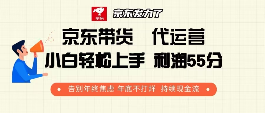 京东带货 代运营 利润55分 告别年终焦虑 年底不打烊 持续现金流-AI网创
