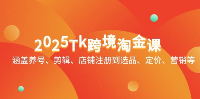 2025Tk跨境淘金课：涵盖养号、剪辑、店铺注册到选品、定价、营销等-AI网创