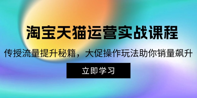 淘宝&天猫运营实战课程，传授流量提升秘籍，大促操作玩法助你销量飙升-AI网创