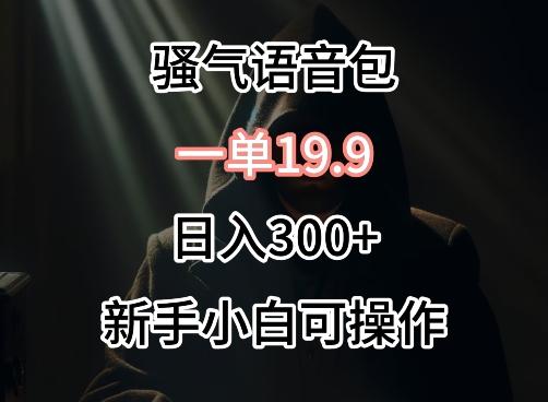 0成本卖骚气语音包，一单19.9.日入300+【揭秘】-AI网创