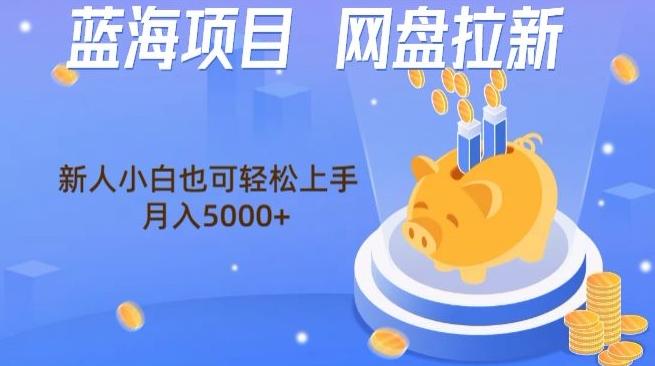 蓝海项目网盘拉新，新人小白也可操作，每月收入5000+-AI网创
