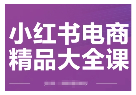 小红书电商精品大全课，快速掌握小红书运营技巧，实现精准引流与爆单目标，轻松玩转小红书电商(更新2月)-AI网创