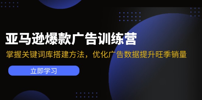 亚马逊爆款广告训练营：掌握关键词库搭建方法，优化广告数据提升旺季销量-AI网创