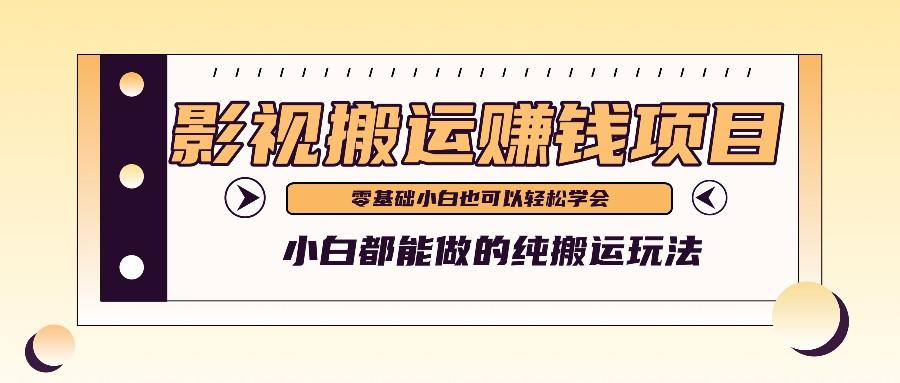 手把手教你操作影视搬运项目，小白都能做零基础也能赚钱-AI网创