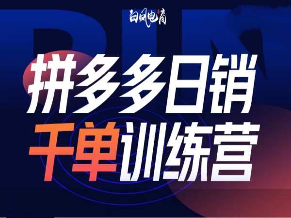 拼多多日销千单训练营第32期，2025开年变化和最新玩法-AI网创