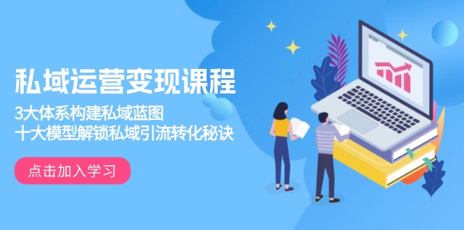 私域运营变现课程，3大体系构建私域蓝图，十大模型解锁私域引流转化秘诀-AI网创