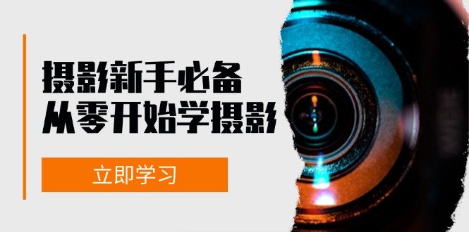 摄影新手必备：从零开始学摄影，器材、光线、构图、实战拍摄及后期修片-AI网创