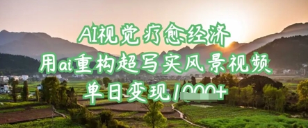 AI视觉疗愈经济：用ai重构超写实风景视频，单日变现多张-AI网创