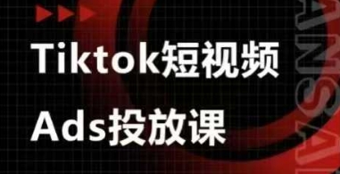 Ads视频投放课，tiktok短视频广告投放课-AI网创