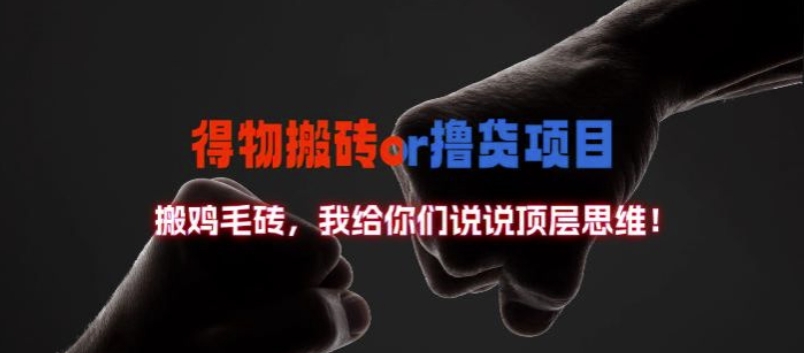 得物搬砖撸货项目?掰下数据，我给你们说说顶层思维【揭秘】-AI网创
