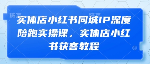 实体店小红书同城IP深度陪跑实操课，实体店小红书获客教程-AI网创