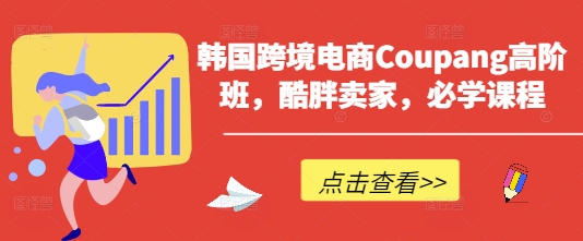韩国跨境电商Coupang高阶班，酷胖卖家，必学课程-AI网创