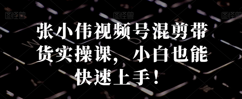 张小伟视频号混剪带货实操课，小白也能快速上手！-AI网创