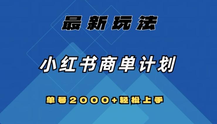 全网首发，小红书商单计划最新玩法，单号2000+可扩大可复制【揭秘】-AI网创