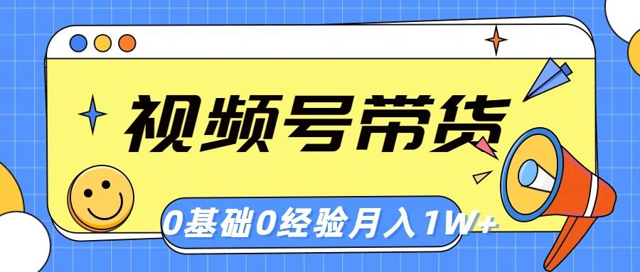 视频号轻创业带货，零基础，零经验，月入1w+-AI网创