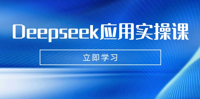 Deepseek应用实操课：AI制作数字妈妈、写真、短视频，辅导作业，PPT制作等-AI网创