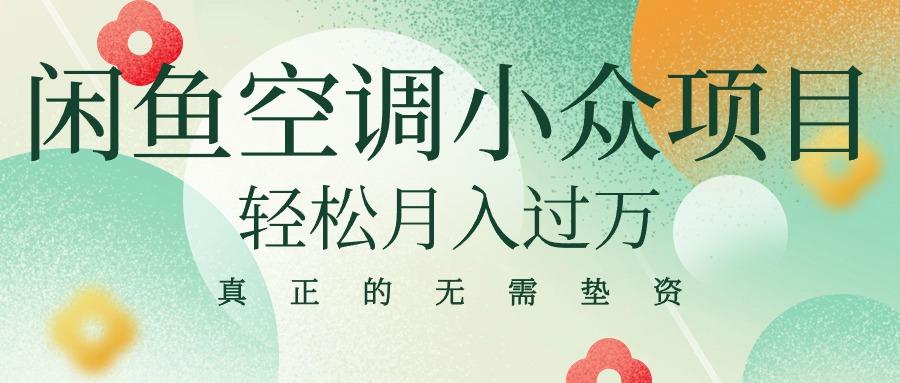 闲鱼卖空调小众项目 轻松月入过万 真正的无需垫资金-AI网创