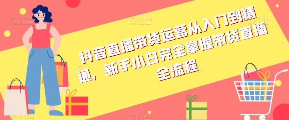 抖音直播带货运营从入门到精通，新手小白完全掌握带货直播全流程-AI网创