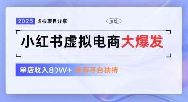 小红书虚拟电商项目，平台大力免费流量扶持，低门槛1拖3玩法-AI网创