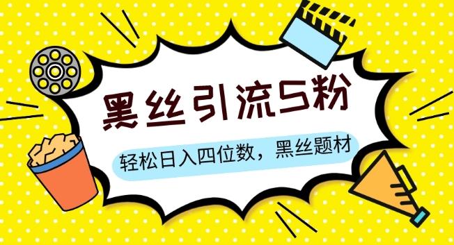 S粉变现，轻松日入四位数，黑丝题材+情感话术【揭秘】-AI网创